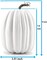 Greentek; 2 Pcs Large White Artificial Pumpkins, Faux Foam Harvest Pumpkins with Realistic Stems, DIY Fall Pumpkin Decor for Thanksgiving Halloween Table Centerpiece, Home Holiday Seasonal Decoration; Category:Decor Pumpkins; Image:3